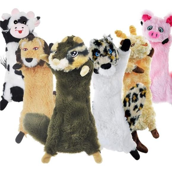 Dog Squeaky Toys No Stuffing, 6 Pack Dog Toys Crinkle Dog Toys for Small Dogs - Picture 1 of 7